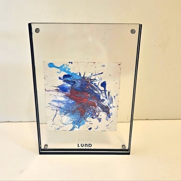 Hand Crafted fluid art on recycled cardboard upcycled handmade artwork kids art - Picture 3 of 12